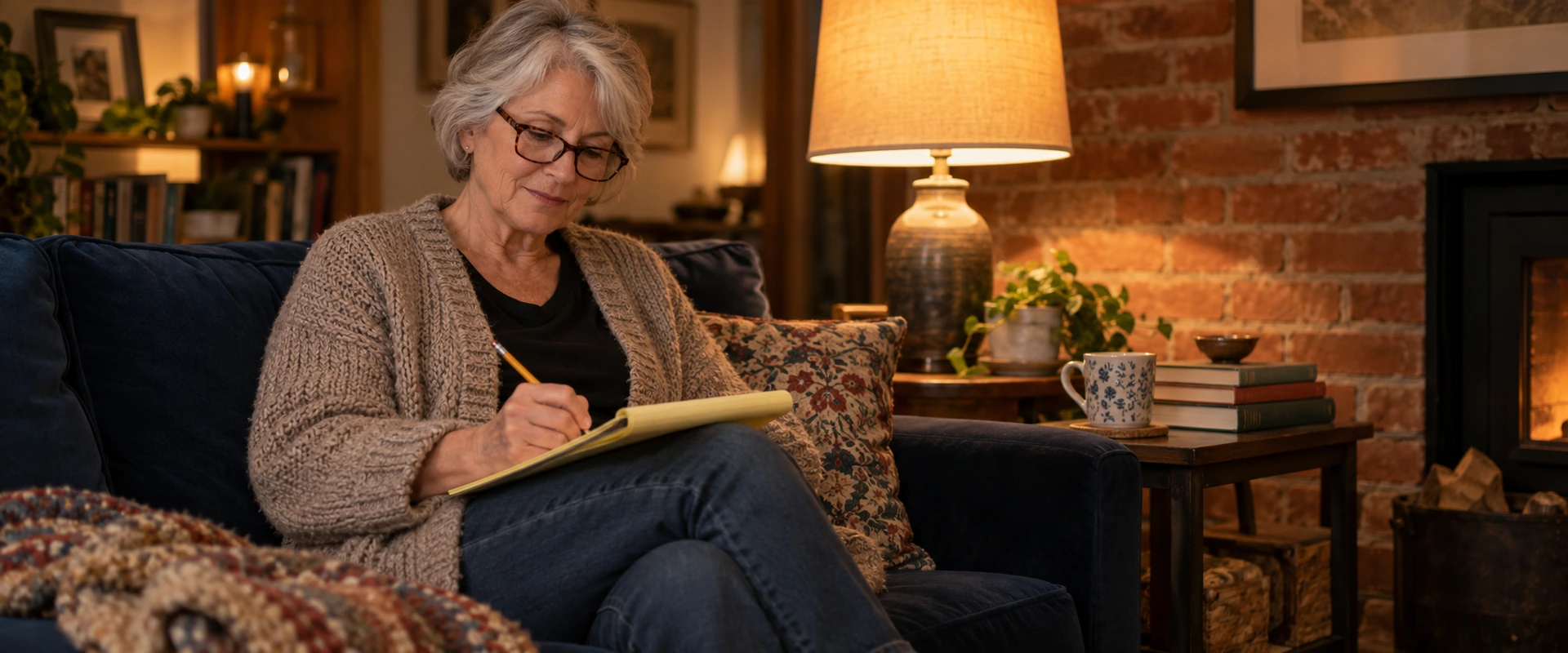 Author Writing on Pad